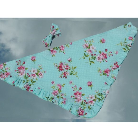Blue floral dog bandana - Picture 1 of 2
